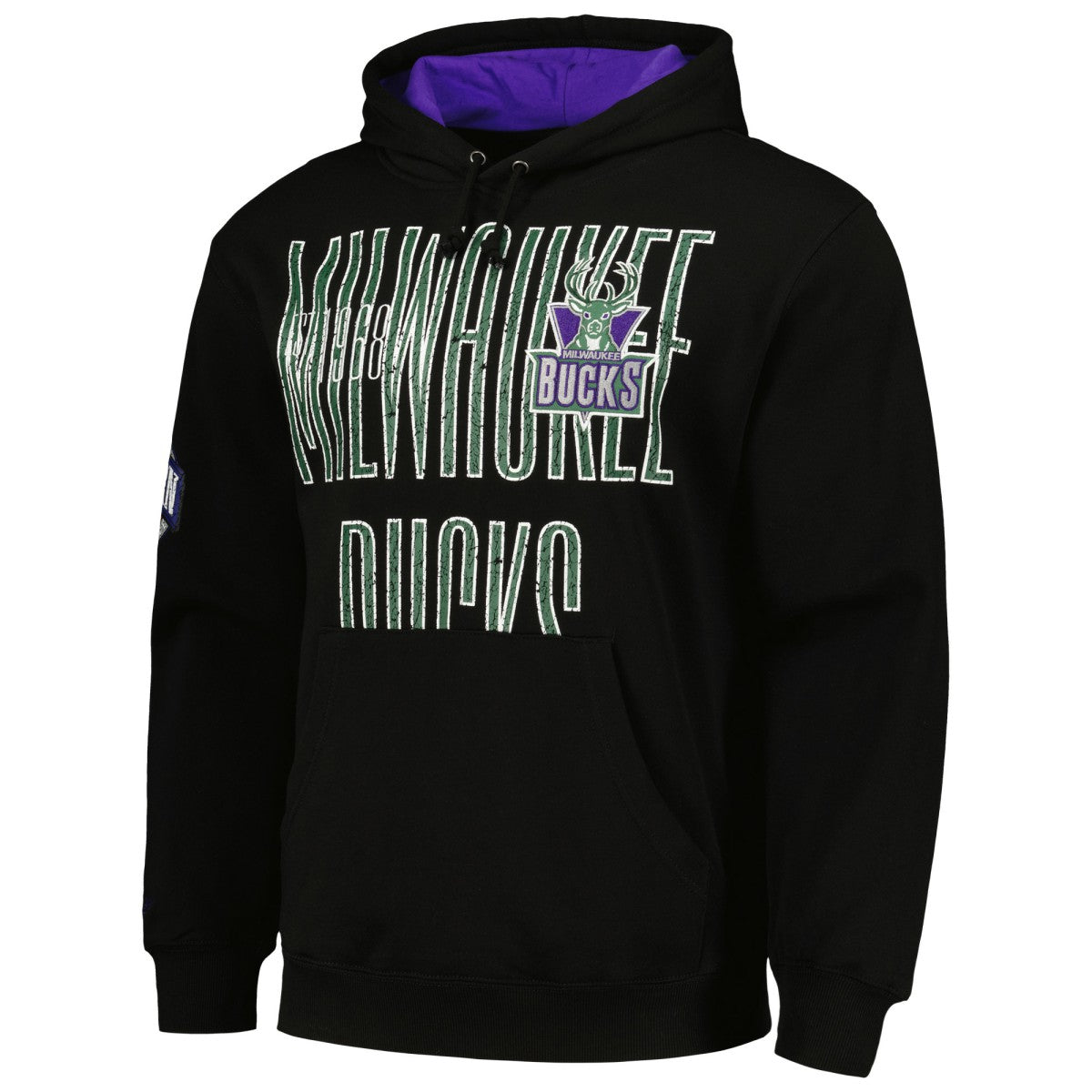 Milwaukee Bucks Hardwood Classics OG 2.0 Pullover Hoodie Black