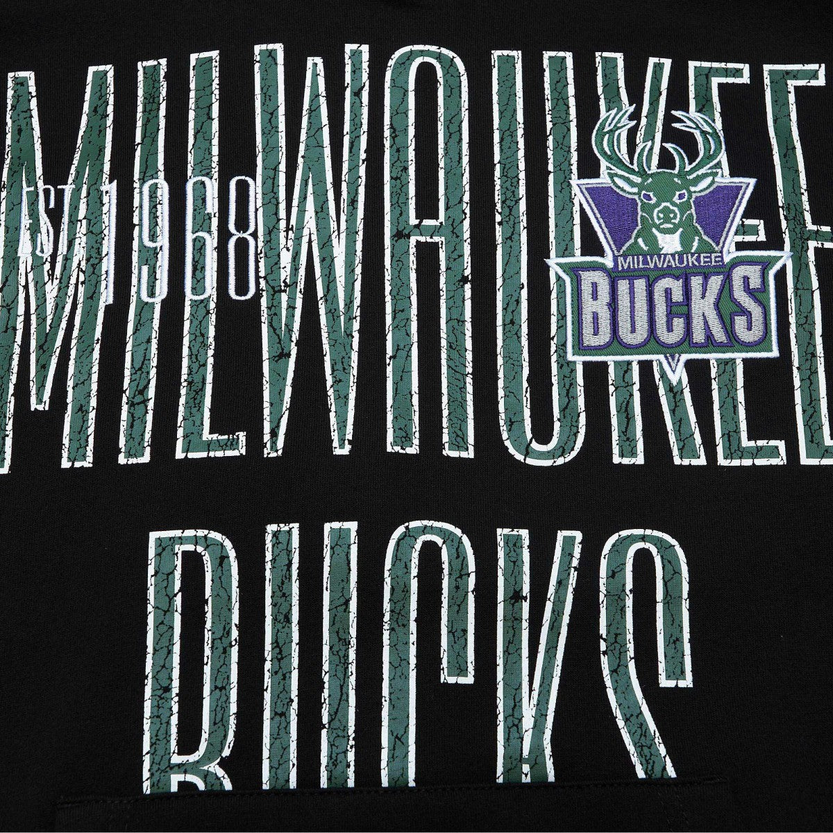 Milwaukee Bucks Hardwood Classics OG 2.0 Pullover Hoodie Black