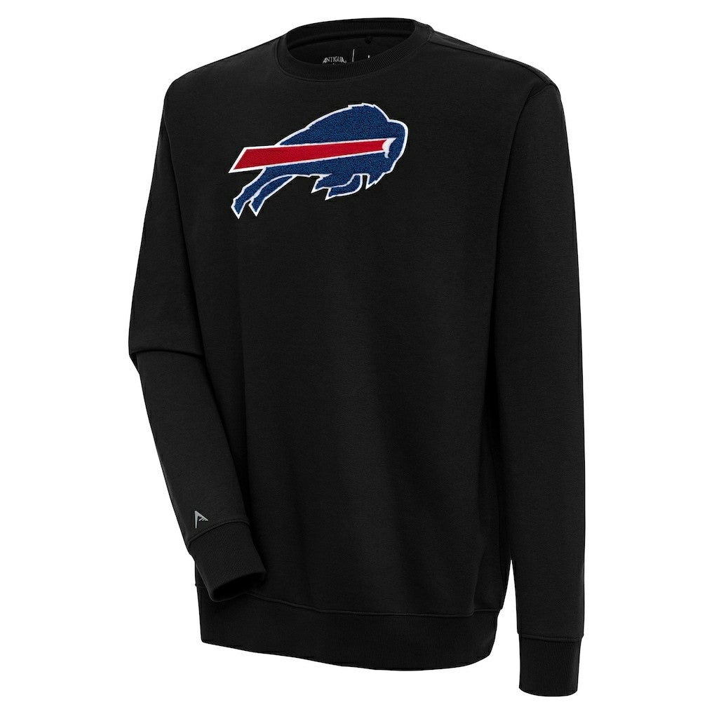 Buffalo Bills Antigua Victory Crewneck Pullover Sweatshirt Black