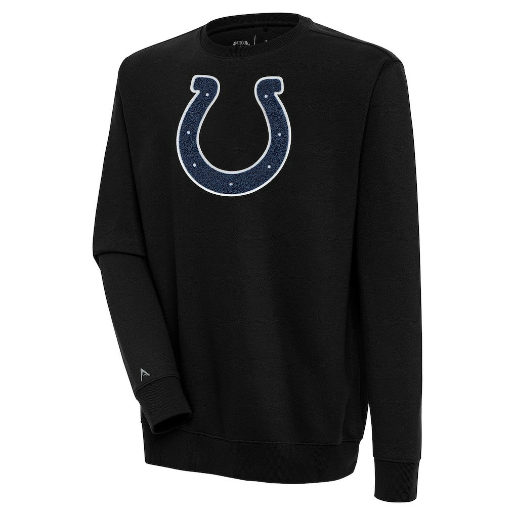 Indianapolis Colts Antigua Victory Crewneck Pullover Sweatshirt Black