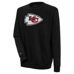 Kansas City Chiefs Antigua Victory Crewneck Pullover Sweatshirt Black