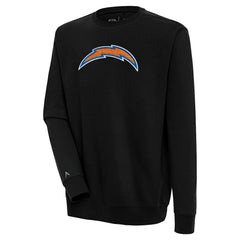 Los Angeles Chargers Antigua Victory Crewneck Pullover Sweatshirt Black