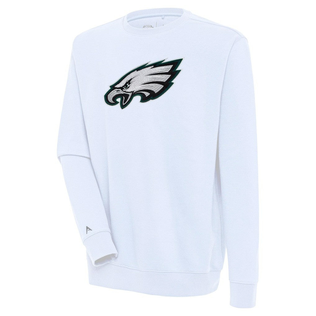 Philadelphia Eagles Antigua Victory Crewneck Pullover Sweatshirt White