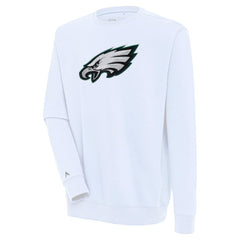 Philadelphia Eagles Antigua Victory Crewneck Pullover Sweatshirt White