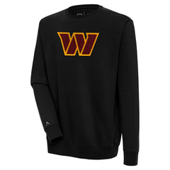 Washington Commanders Antigua Victory Crewneck Pullover Sweatshirt Black