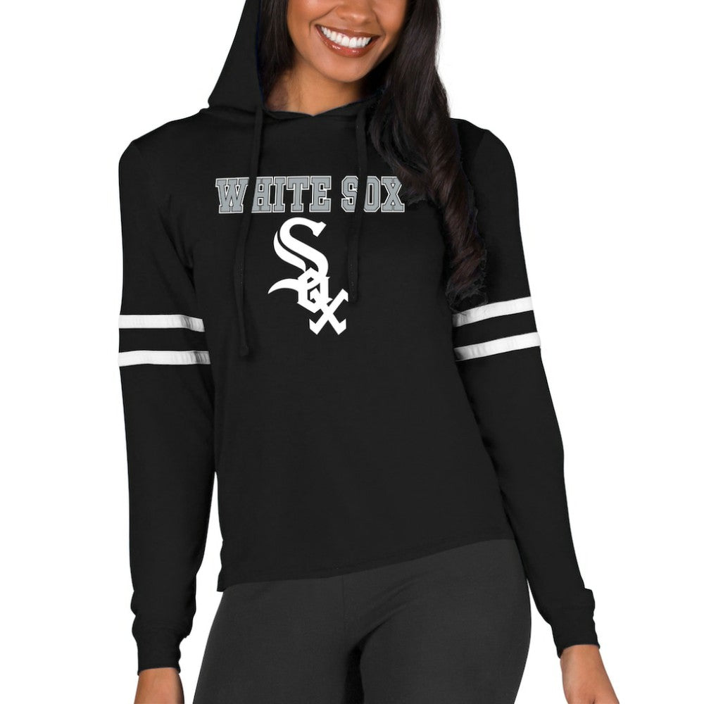 Chicago White Sox Concepts Sport Women's Marathon Lightweight Lounge Pullover Hoodie - Black Hoodies