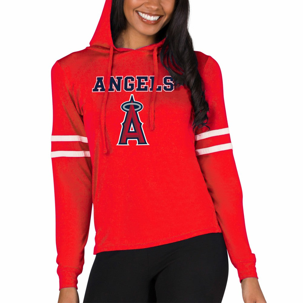 Los Angeles Angels Concepts Sport Women's Marathon Lightweight Lounge Pullover Hoodie - Red Hoodies