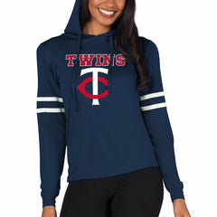 Minnesota Twins Concepts Sport Women's Marathon Lightweight Lounge Pullover Hoodie - Navy Hoodies