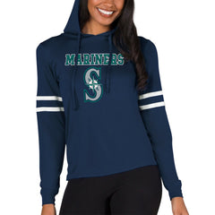 Seattle Mariners Concepts Sport Women's Marathon Lightweight Lounge Pullover Hoodie - Navy Hoodies