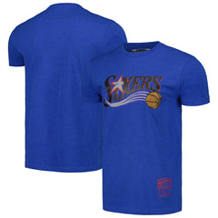 Philadelphia 76ers Unisex Hardwood Classics MVP Throwback Logo T-Shirt Royal