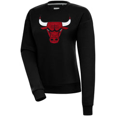 Chicago Bulls Antigua Women's Victory Crewneck Pullover Sweatshirt Black