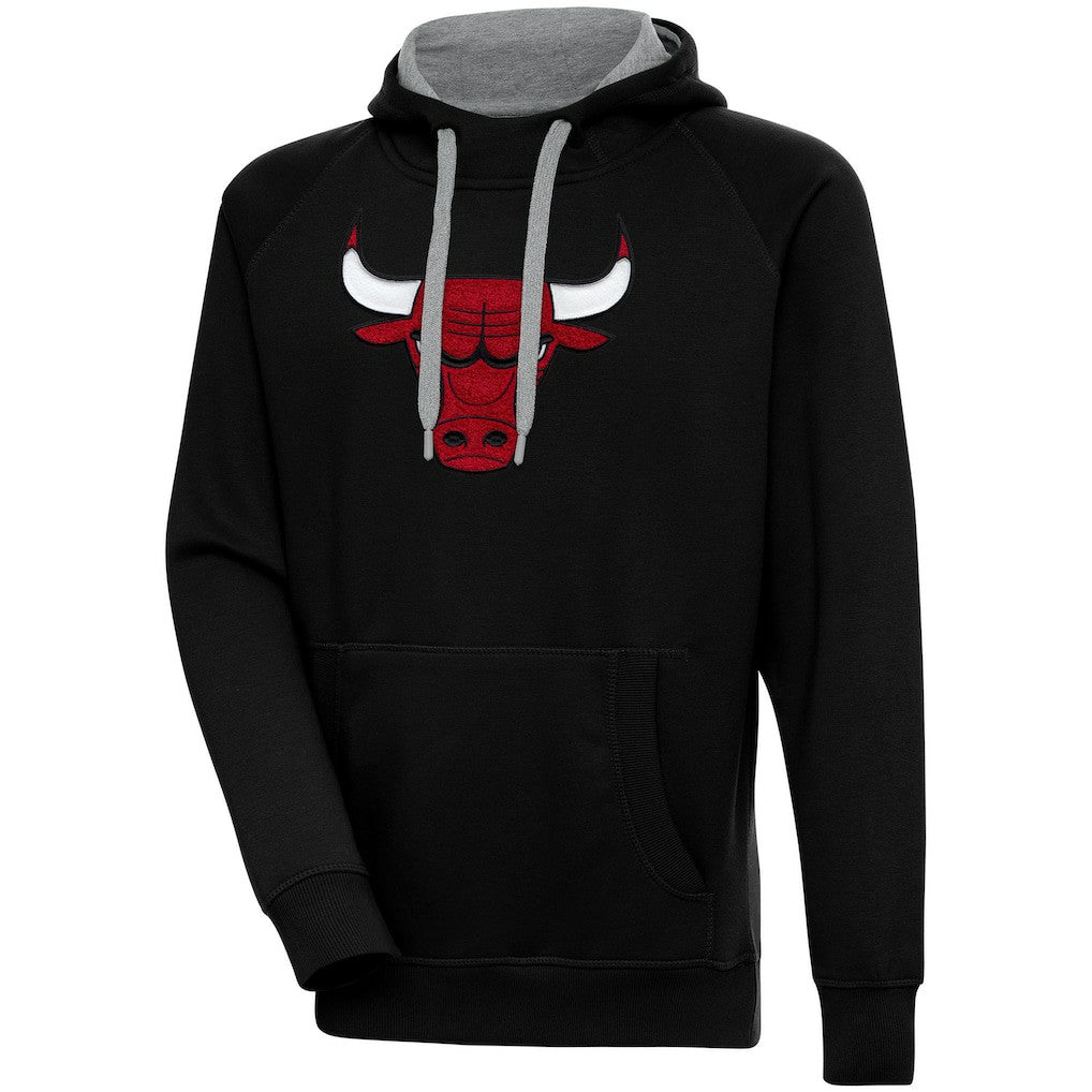 Chicago Bulls Antigua Victory Pullover Hoodie Black