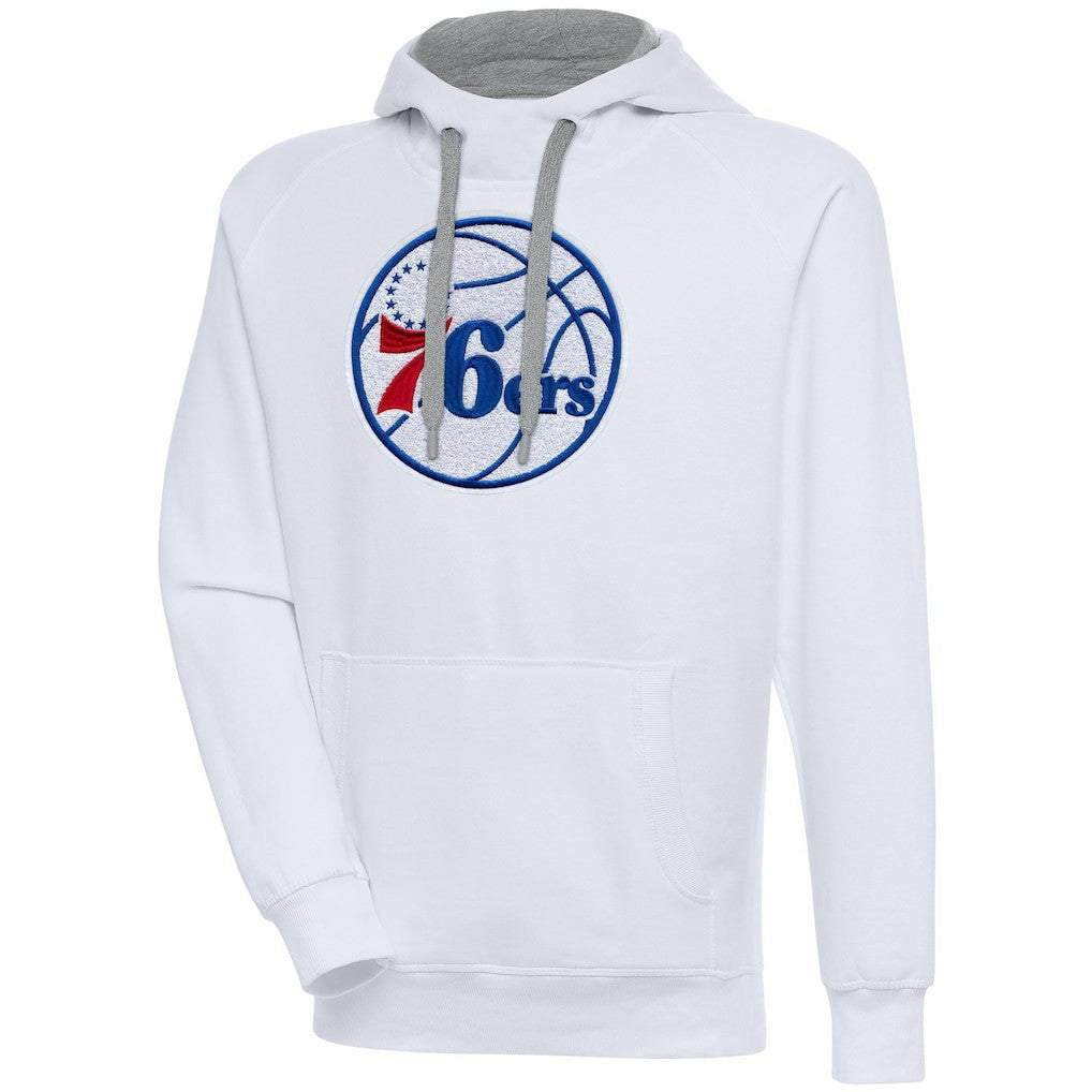 Philadelphia 76ers Antigua Victory Pullover Hoodie White