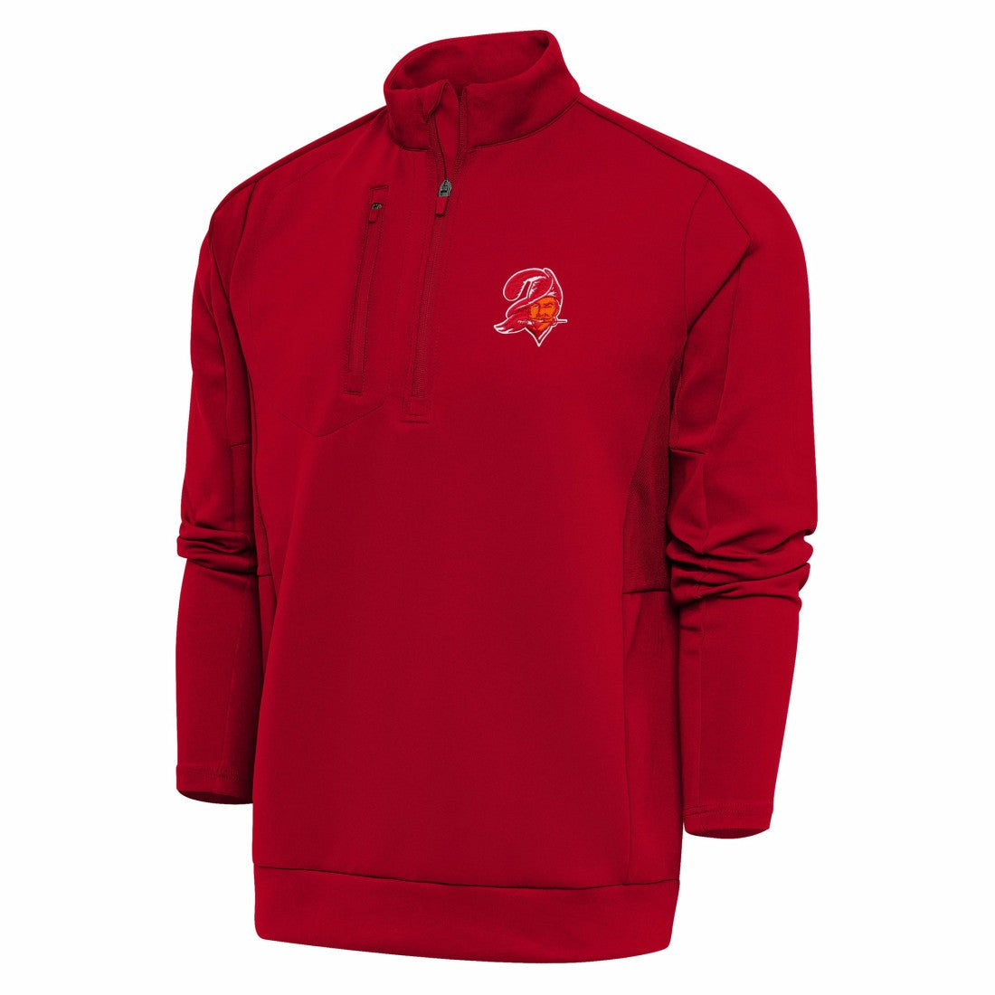 Tampa Bay Buccaneers Adult Throwback Logo Generation Quarter-Zip Pullover Top Red