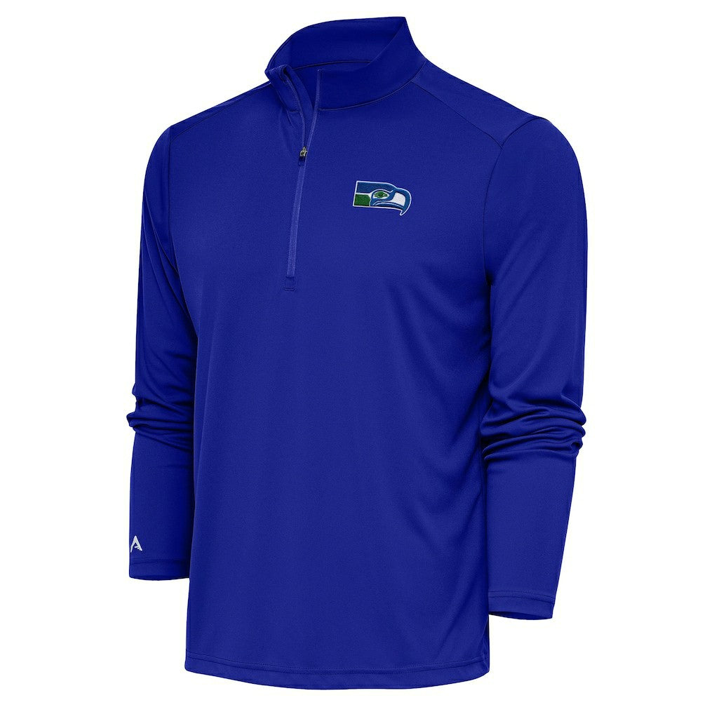 Seattle Seahawks Adult Throwback Logo Tribute Quarter-Zip Pullover Royal