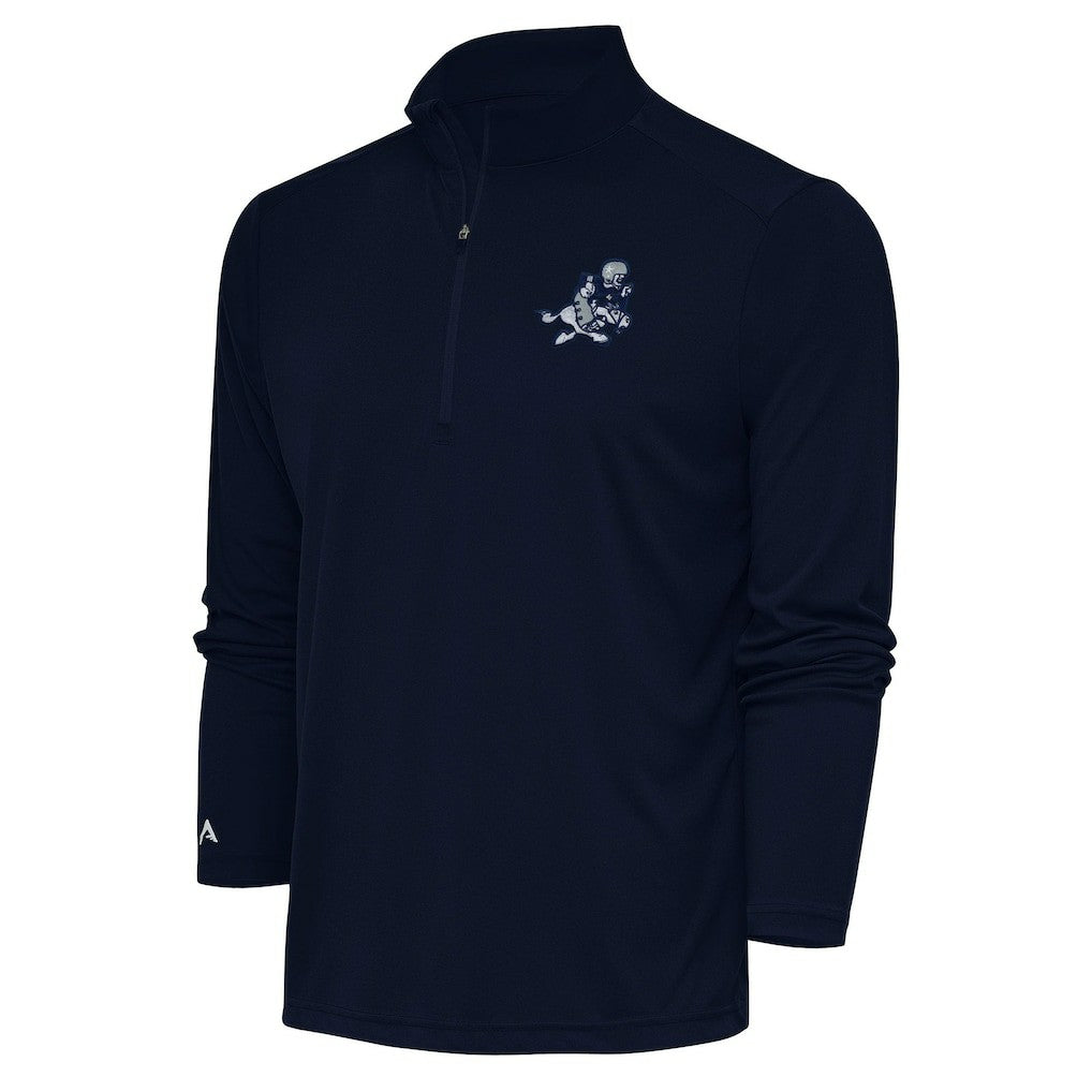 Dallas Cowboys Adult Throwback Logo Tribute Quarter-Zip Pullover Navy