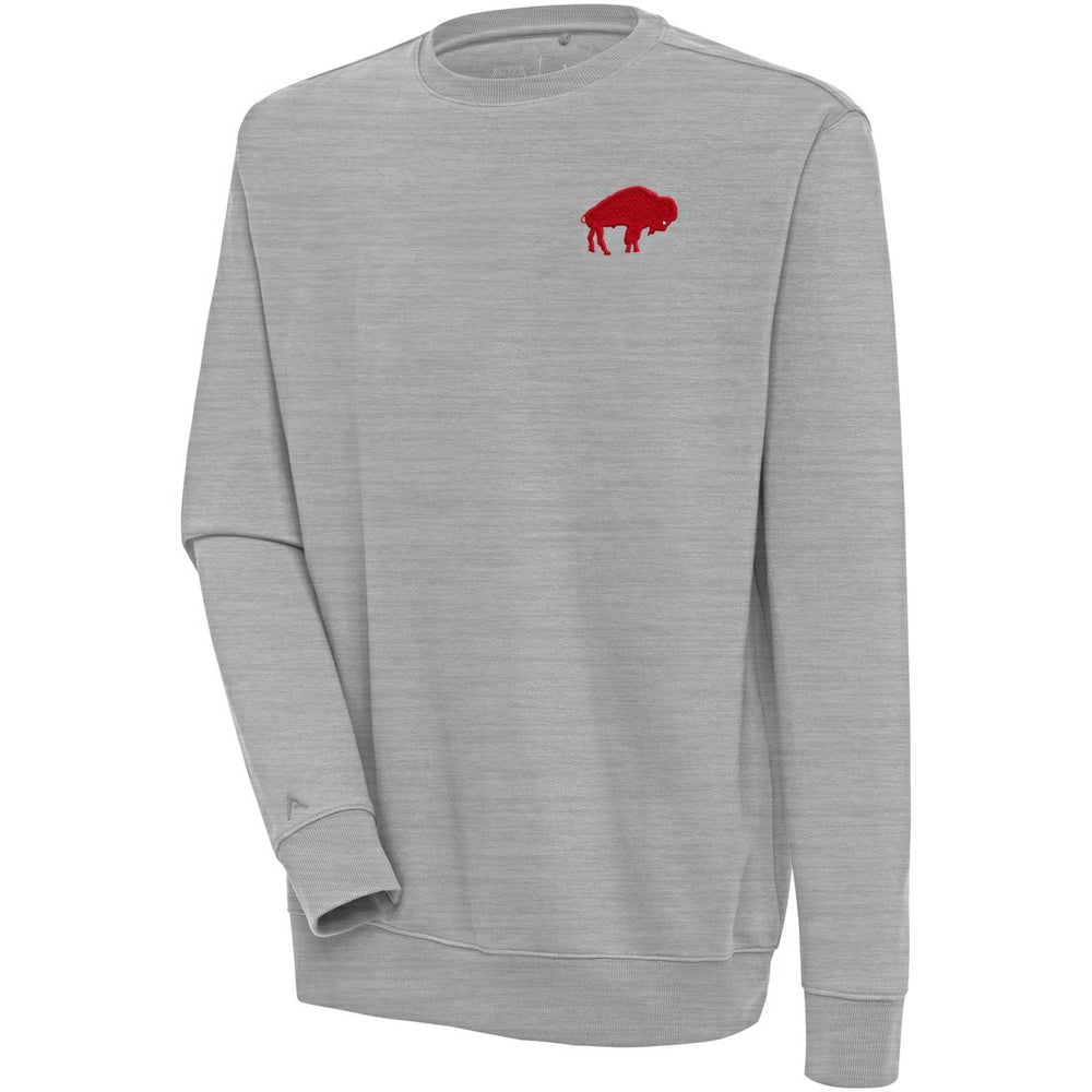 Buffalo Bills Adult Throwback Logo Victory Pullover Sweatshirt Heather Gray