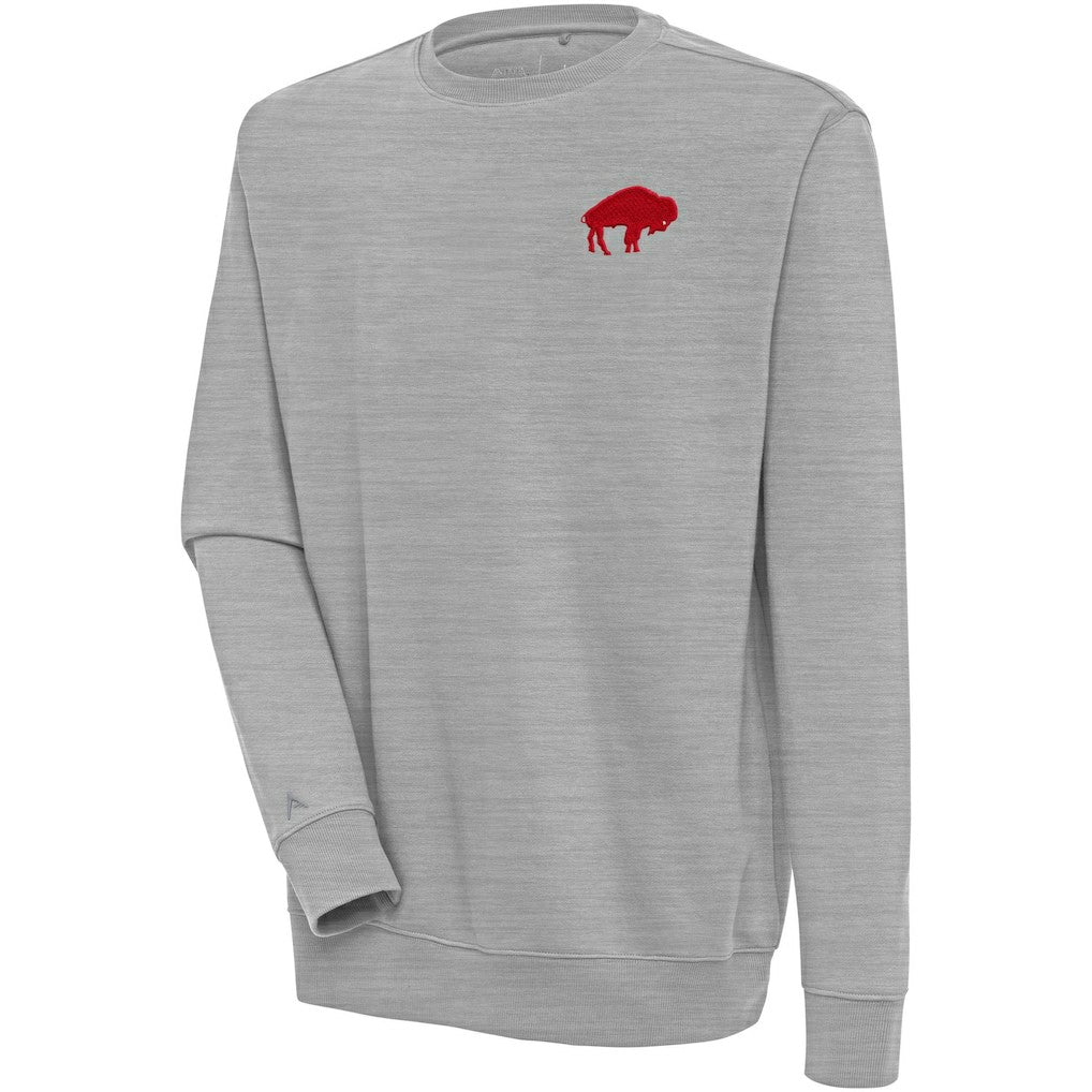 Buffalo Bills Adult Throwback Logo Victory Pullover Sweatshirt Heather Gray