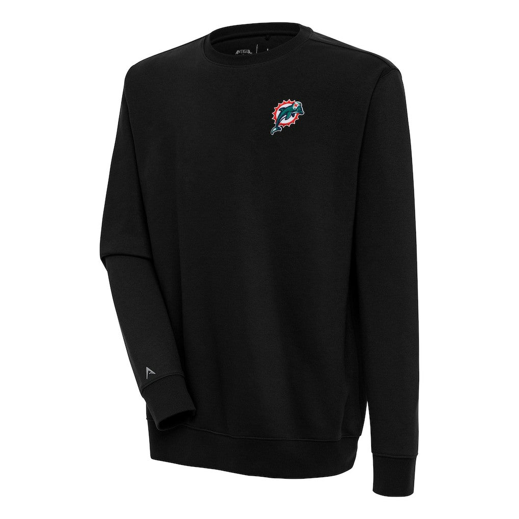Miami Dolphins Adult Throwback Logo Victory Pullover Sweatshirt Black