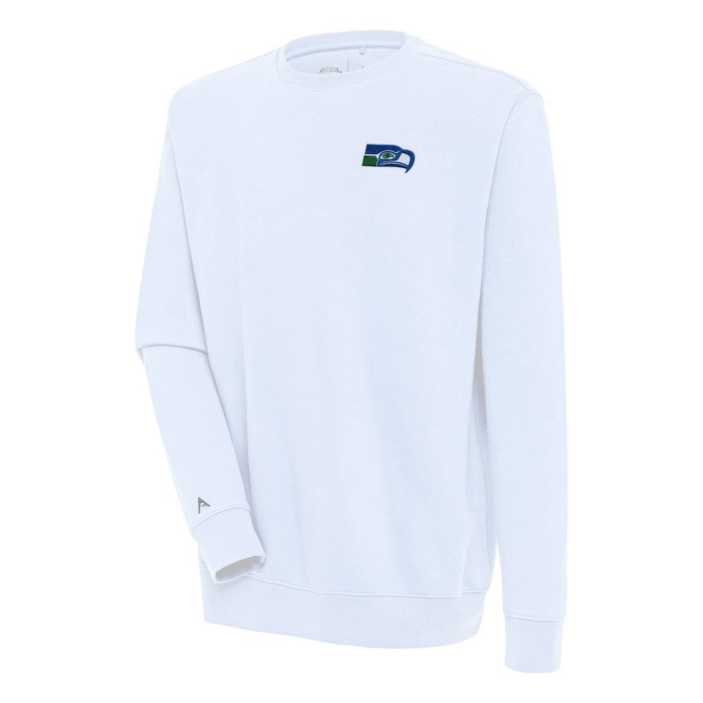 Seattle Seahawks Adult Throwback Logo Victory Pullover Sweatshirt White