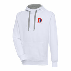 Denver Broncos Adult Throwback Logo Victory Pullover Hoodie White