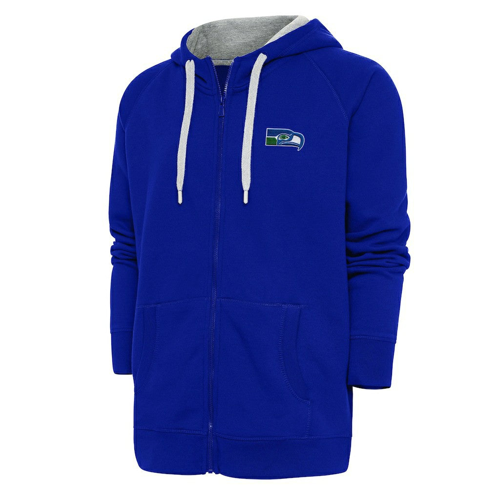Seattle Seahawks Adult Throwback Logo Victory Full-Zip Hoodie Royal