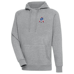 New England Patriots Adult Throwback Logo Victory Pullover Hoodie Heather Gray