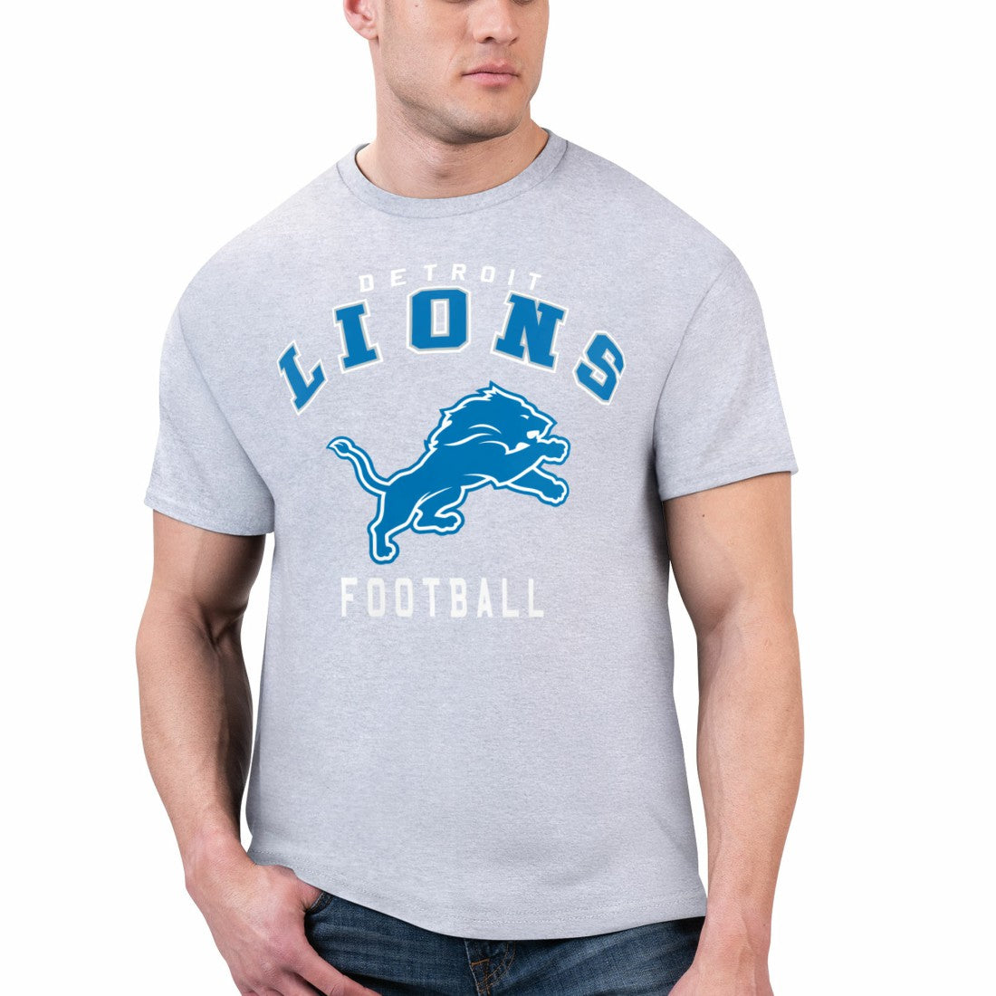 Detroit Lions Starter Logo Graphic T-Shirt Gray