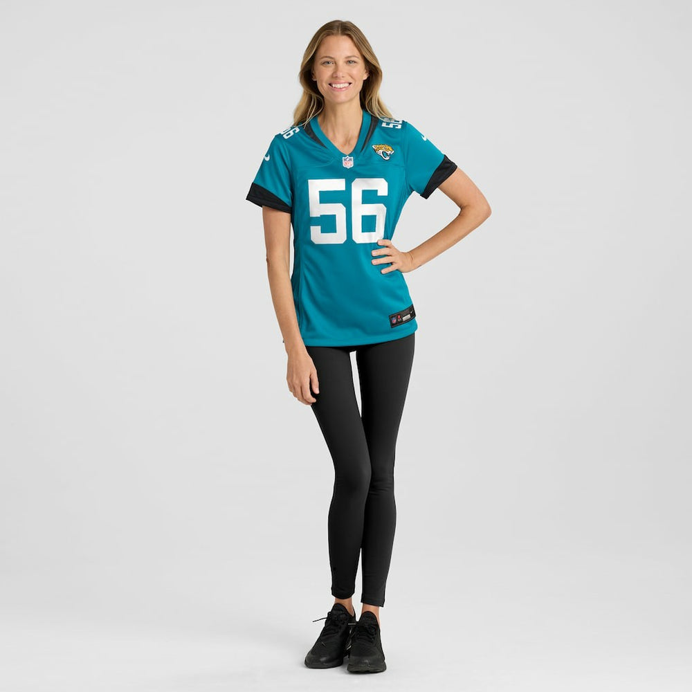 Yasir Abdullah Jacksonville Jaguars Women's Team Game Jersey Teal