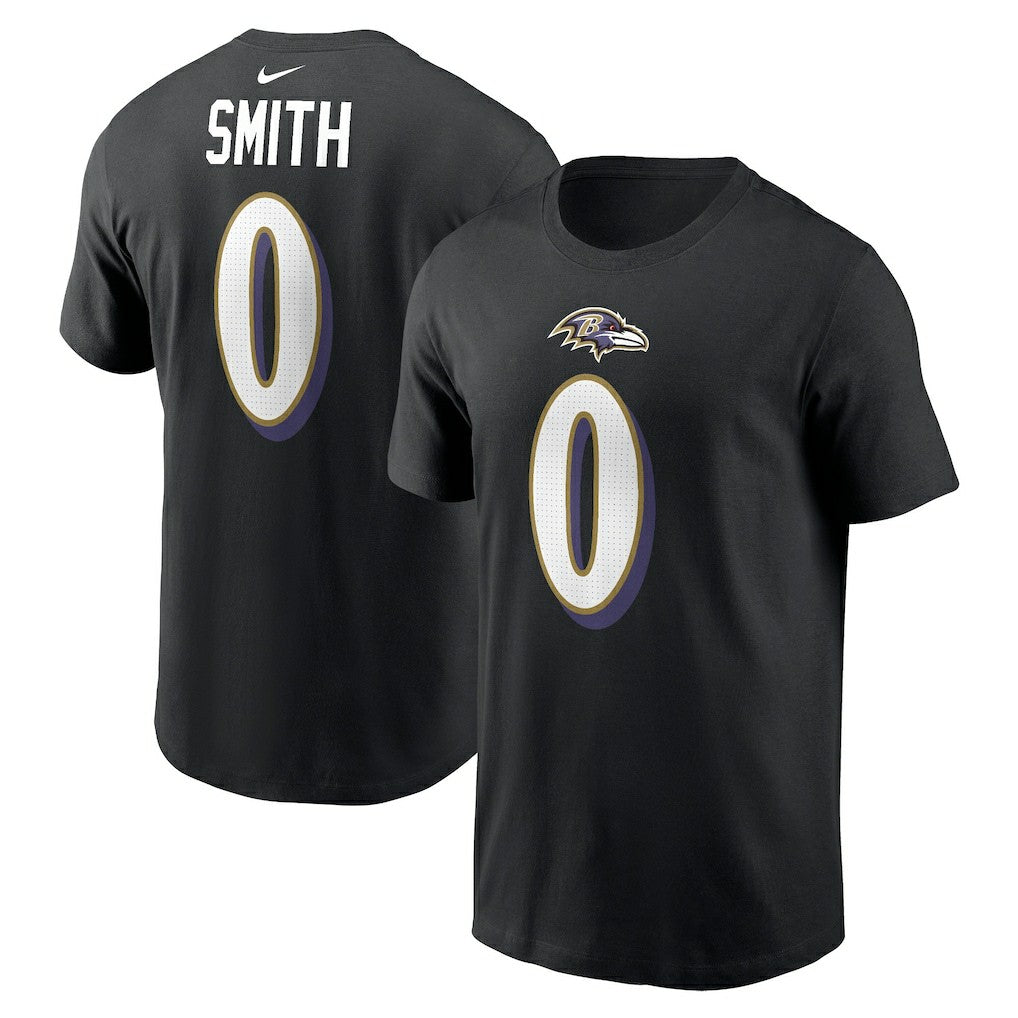 Roquan Smith Baltimore Ravens Player Name & Number T-Shirt Black