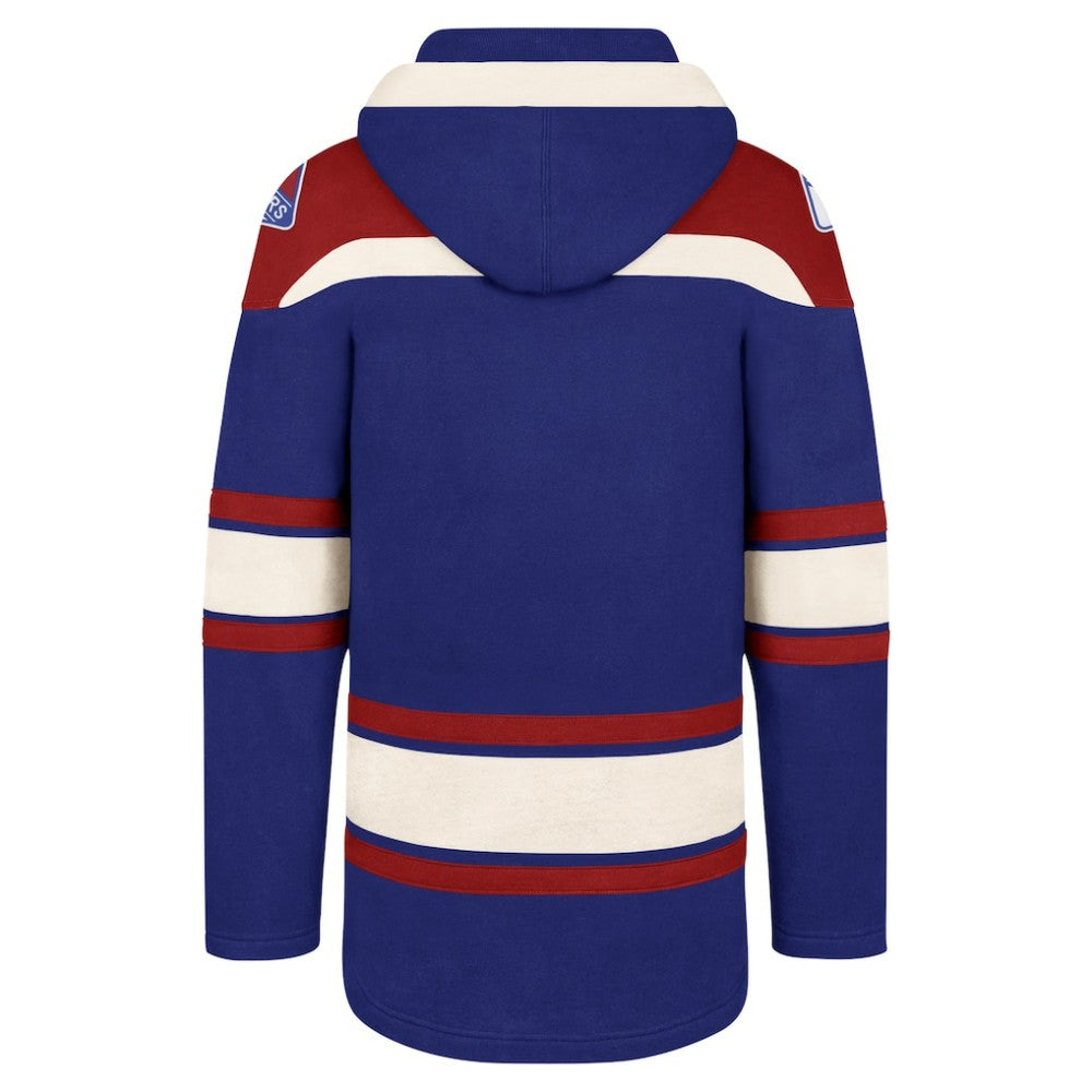 NHL New York Rangers '47 Big & Tall Superior Lacer Pullover Hoodie - Blue