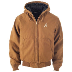 Atlanta Braves Dunbrooke Dakota Work Full-Zip Hoodie Jacket - Brown Jackets