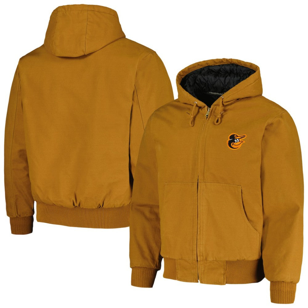 Baltimore Orioles Dunbrooke Dakota Work Full-Zip Hoodie Jacket - Brown Jackets