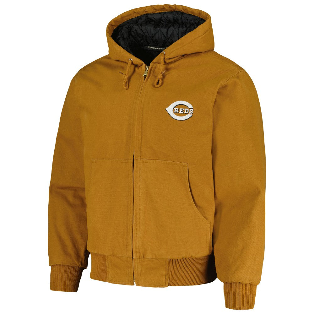 Cincinnati Reds Dunbrooke Dakota Work Full-Zip Hoodie Jacket - Brown Jackets