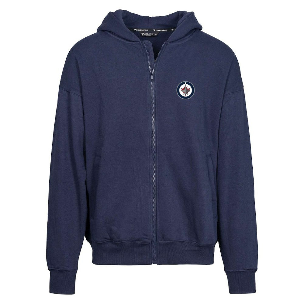NHL Winnipeg Jets Levelwear Uphill Insignia Full-Zip Hoodie - Navy