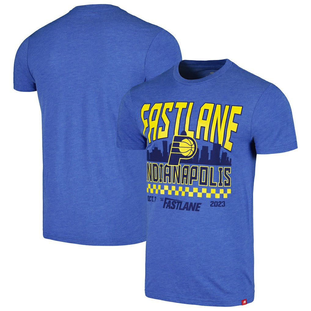 Sportiqe Fastlane x Indiana Pacers Tri-Blend T-Shirt Blue