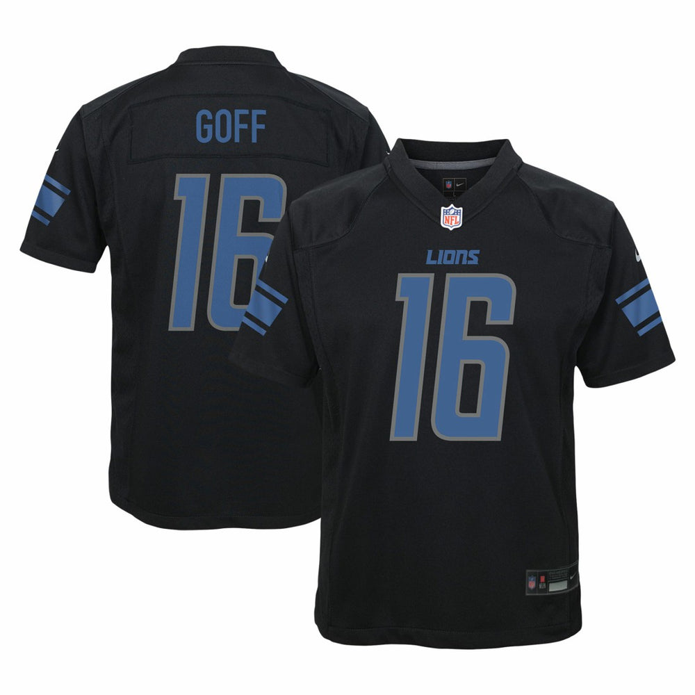 Jared Goff Detroit Lions Youth Game Jersey Black
