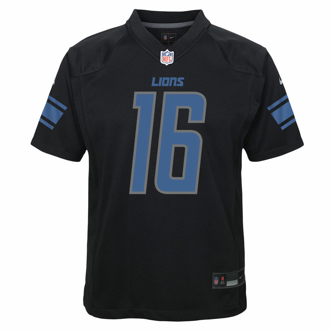 Jared Goff Detroit Lions Youth Game Jersey Black