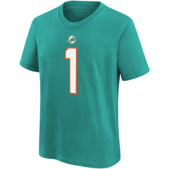 Tua Tagovailoa Miami Dolphins Preschool Player Name & Number T-Shirt Aqua