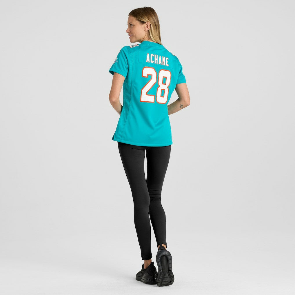 Devon Achane Miami Dolphins Women's Player Game Jersey Aqua