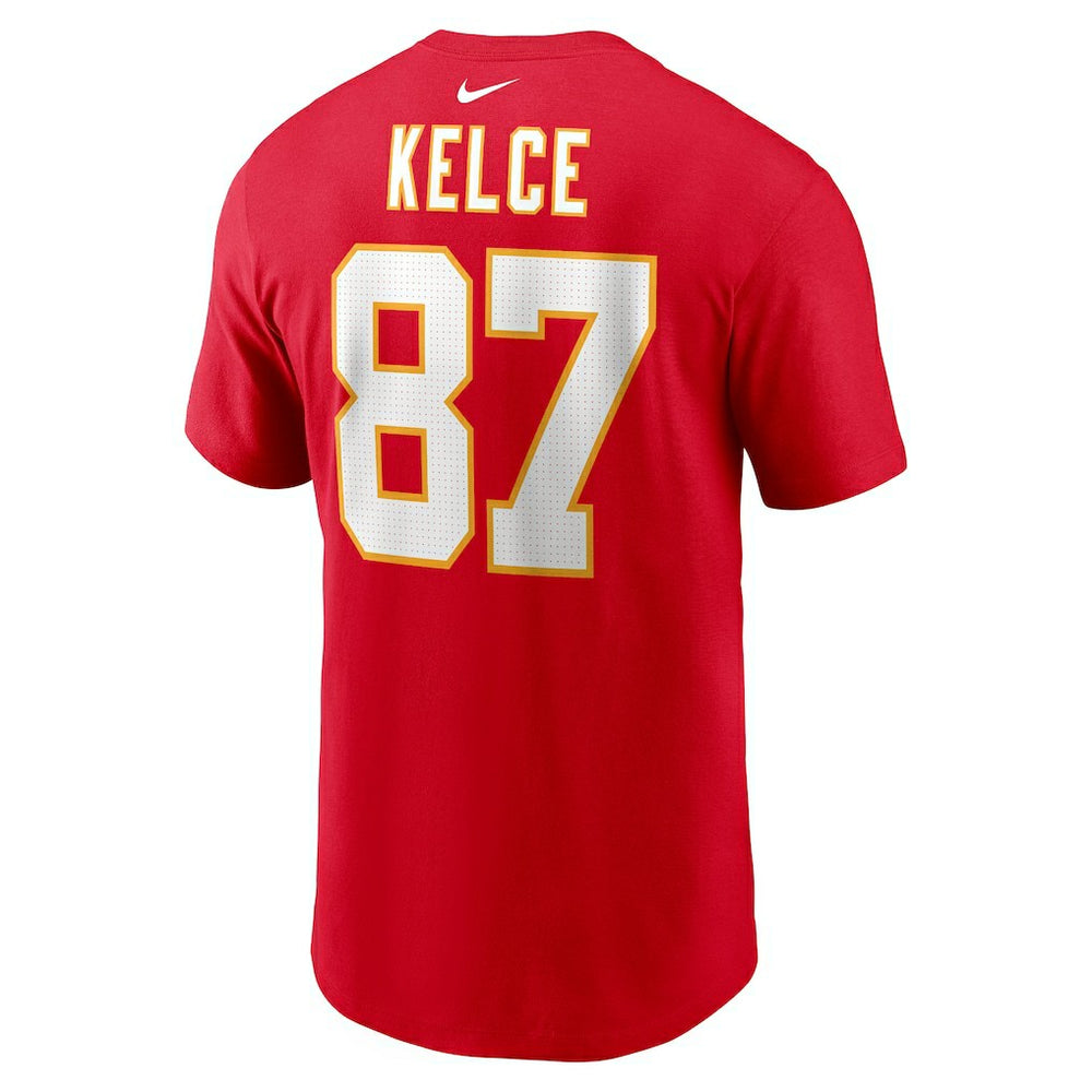 Travis Kelce Kansas City Chiefs Player Name & Number T-Shirt Red