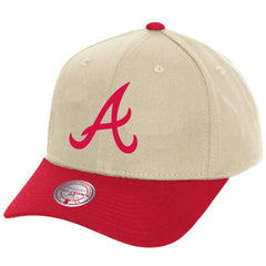 Atlanta Braves Mitchell & Ness Pro Crown Adjustable Hat - Cream Hats