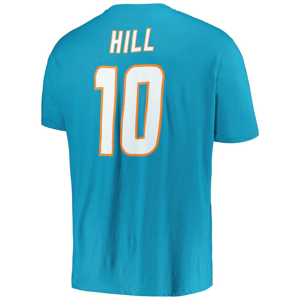Tyreek Hill Miami Dolphins Big & Tall Player Name & Number T-Shirt Aqua