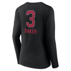 Budda Baker Arizona Cardinals Women's Team Wordmark Player Name & Number Long Sleeve V-Neck T-Shirt Black