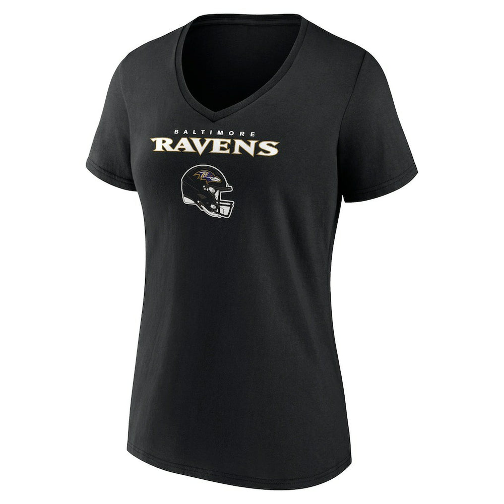 Zay Flowers Baltimore Ravens Women's Team Wordmark Player Name & Number V-Neck T-Shirt Black