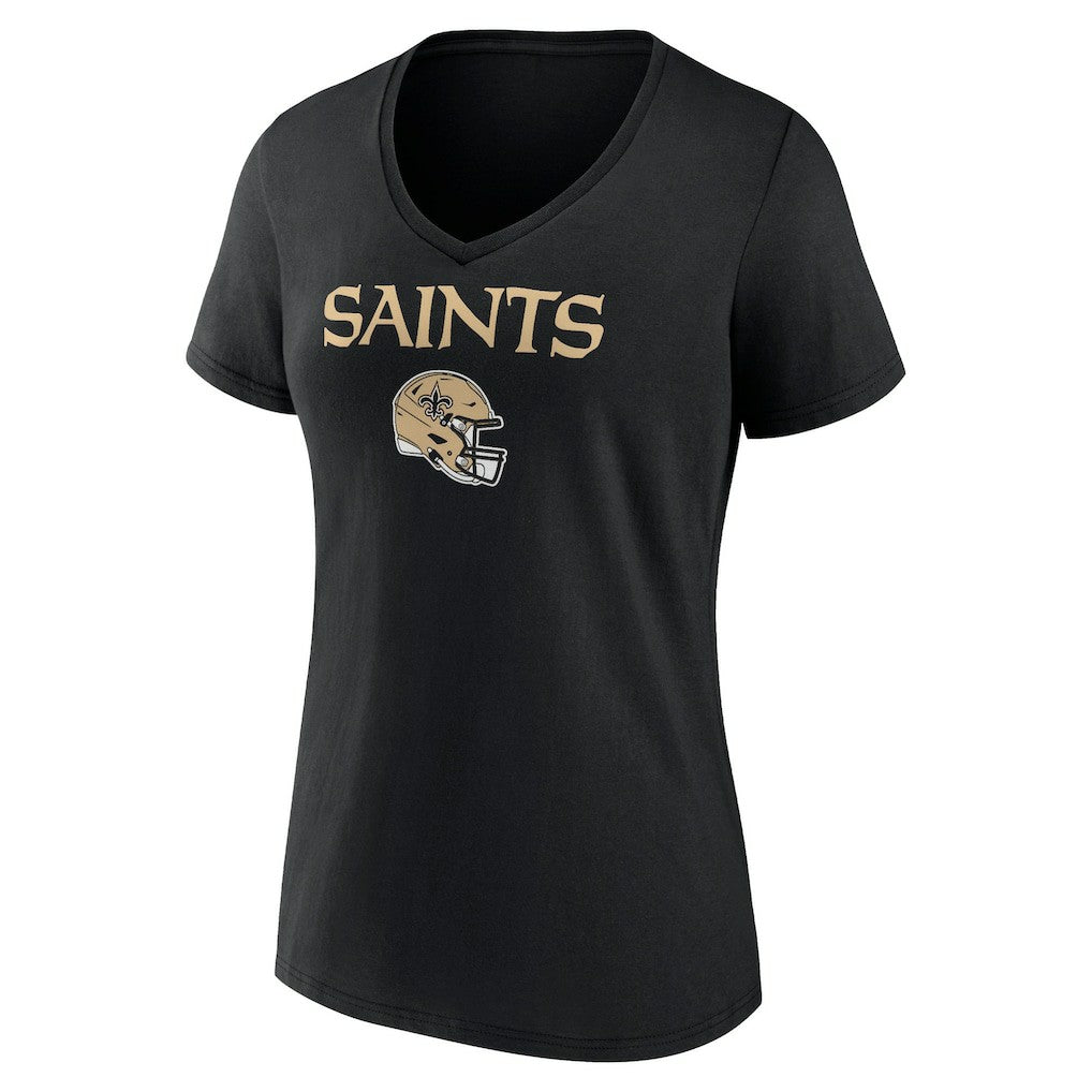 Chris Olave New Orleans Saints Women's Team Wordmark Player Name & Number V-Neck T-Shirt Black