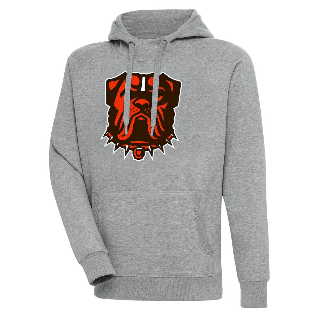 Cleveland Browns Antigua Victory Pullover Hoodie Heather Gray