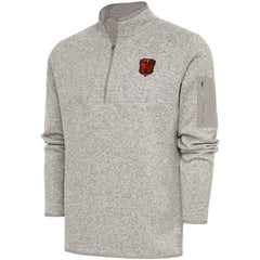 Cleveland Browns Antigua Fortune Quarter-Zip Pullover Jacket Oatmeal