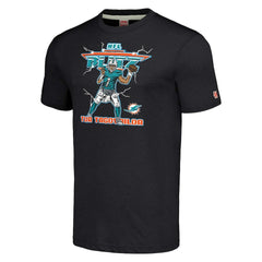 Tua Tagovailoa Miami Dolphins Homage Unisex NFL Blitz Player Tri-Blend T-Shirt Heathered Heather Black