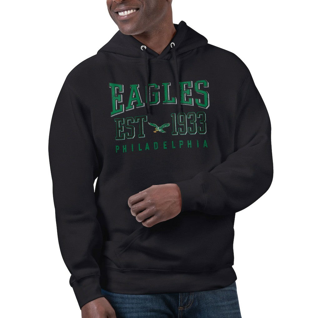 Philadelphia Eagles Starter Unisex Retro Pullover Hoodie Black